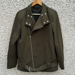 ❣️HOST PICK❣️ Zara Women’s Army Green Belted Moto Jacket